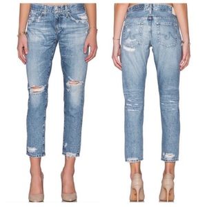 AG Jeans Embellished Nikki Crop Boyfriend Slouchy Sz 24